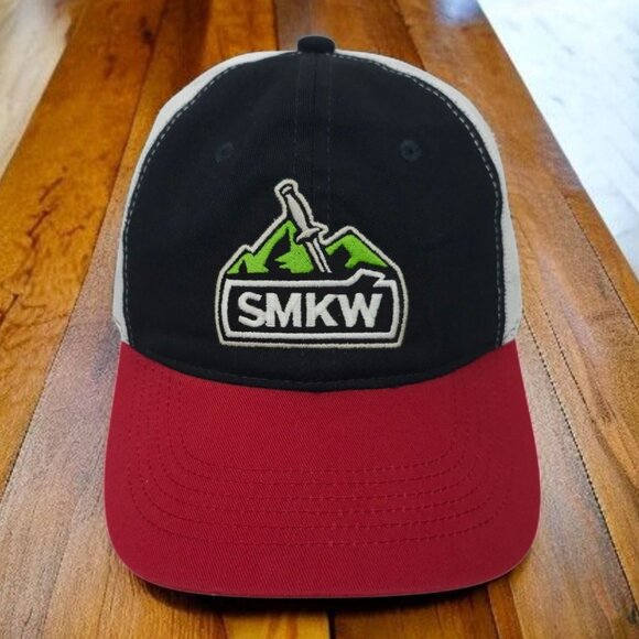Smoky Mountain Knife Works Mesh Snapback Cap Hat SMKW Patch Trucker Baseball NWT - Picture 1 of 14